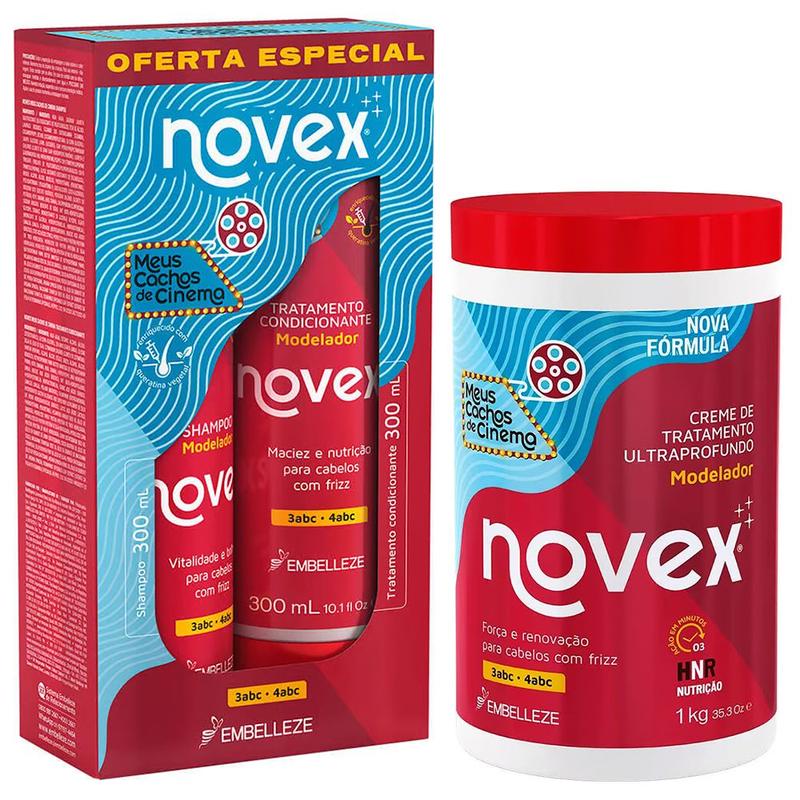 Kit Shampoo + Condicionador + Creme Tratamento Hidratante 1Kg